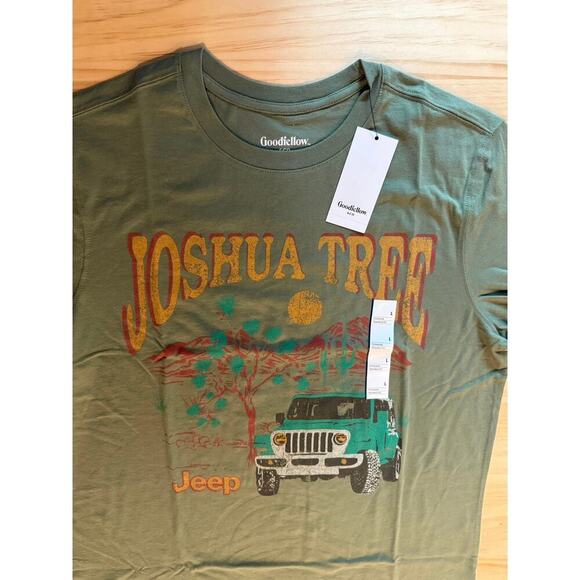 NWT Jeep Joshua Tree Crew Neck Short Sleeve T-Shirt Size Large Men‎ Green Causal - Picture 2 of 6